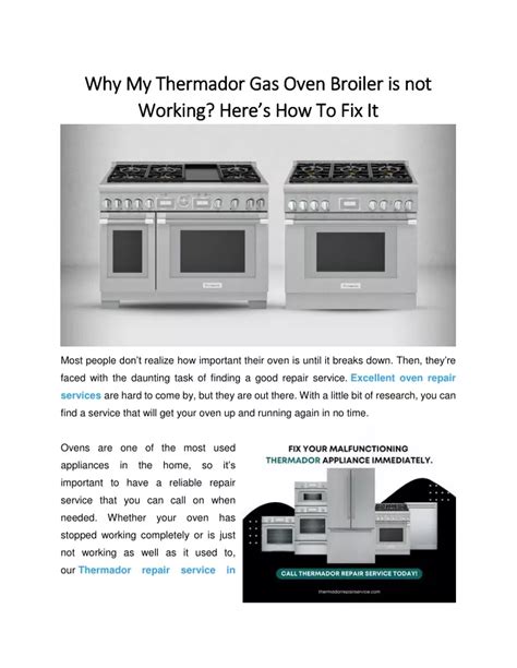 why is my gas oven broiler not working